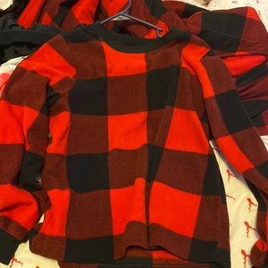 Plaid pj shirt size small